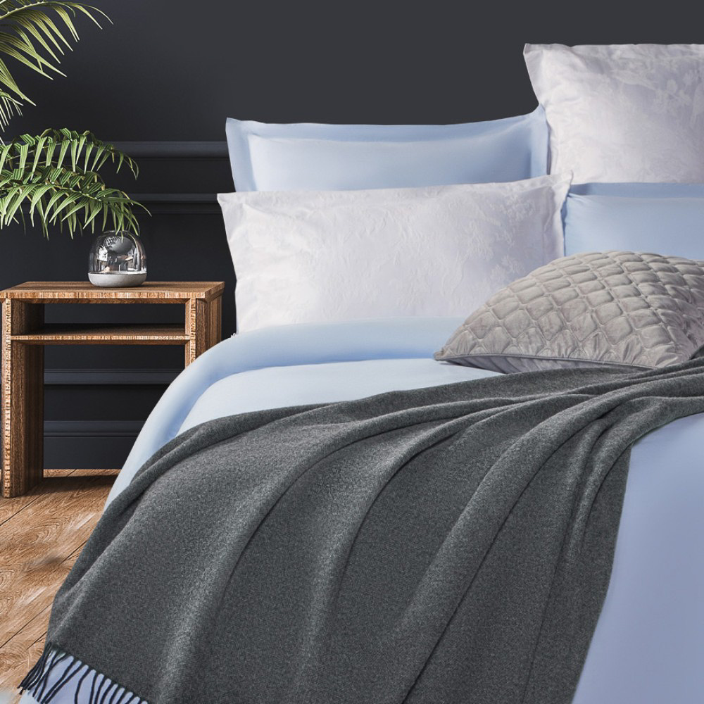 BY COLLECTION Пододеяльник 150х220см, 100% хлопок, небесно-голубой, арт.№ 432-049