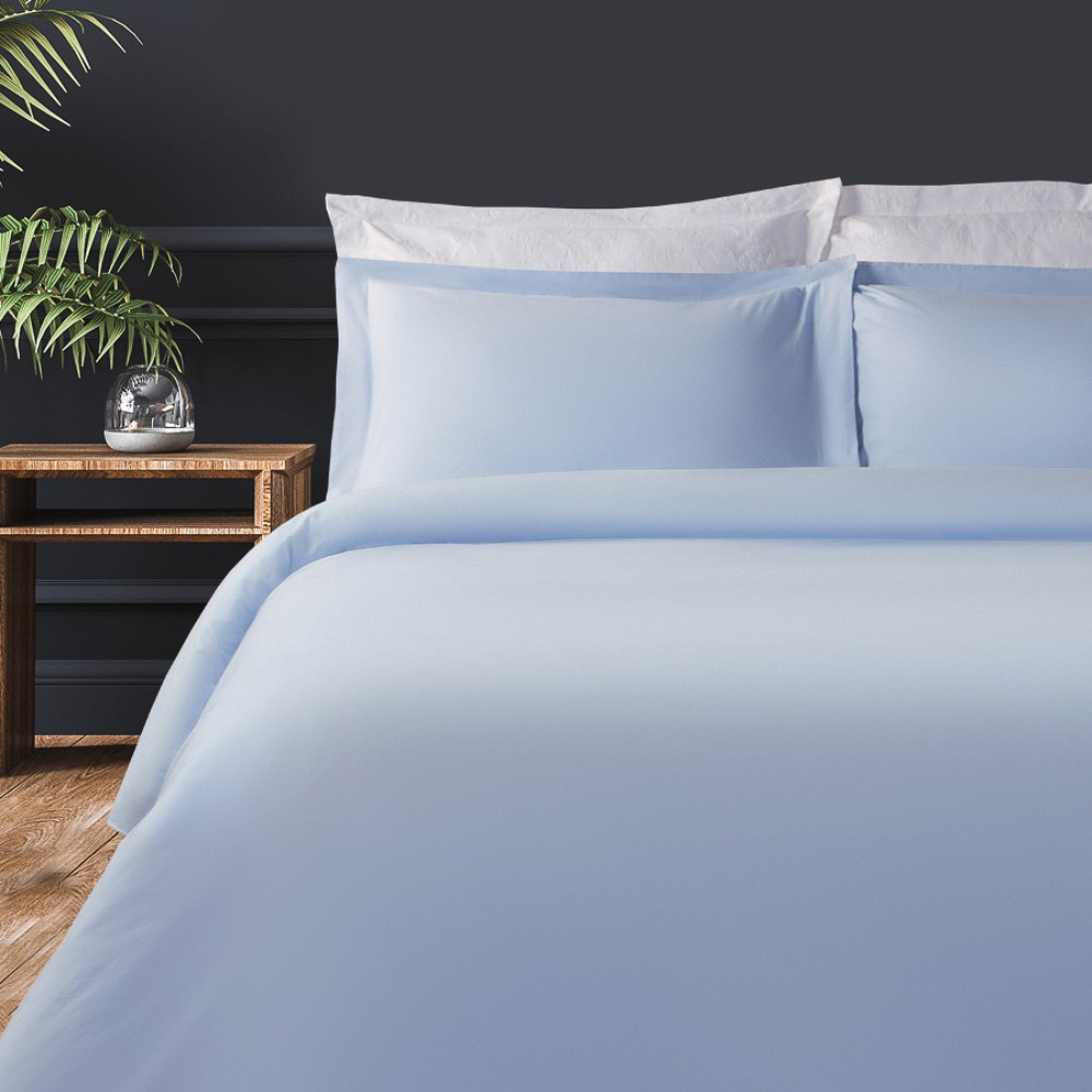 BY COLLECTION Пододеяльник 150х220см, 100% хлопок, небесно-голубой, арт.№ 432-049