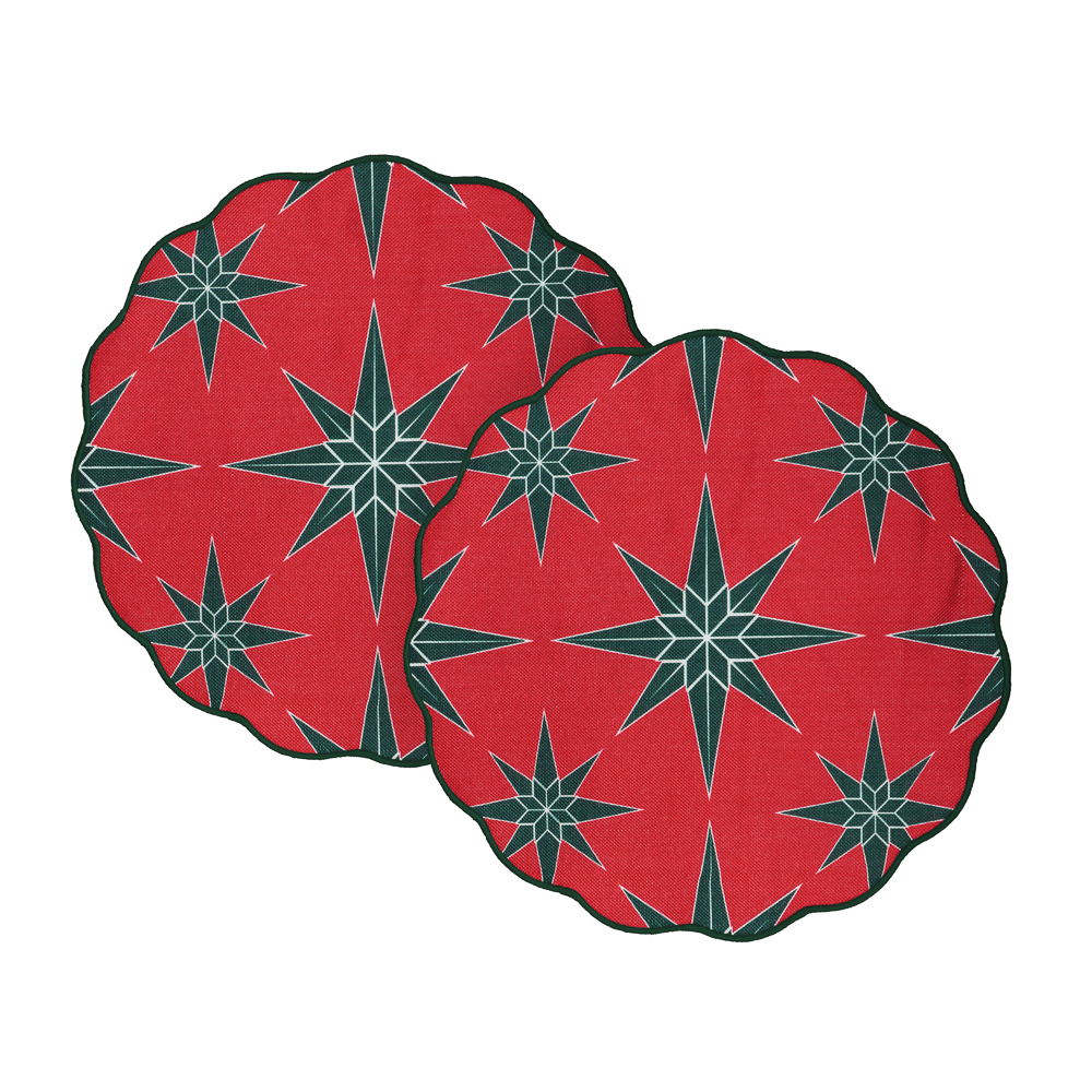 PROVANCE Щелкунчик Салфетки сервировочные, 2шт в комплекте, 38см, 100% полиэстер, 2 дизайна, арт.№ 492-259