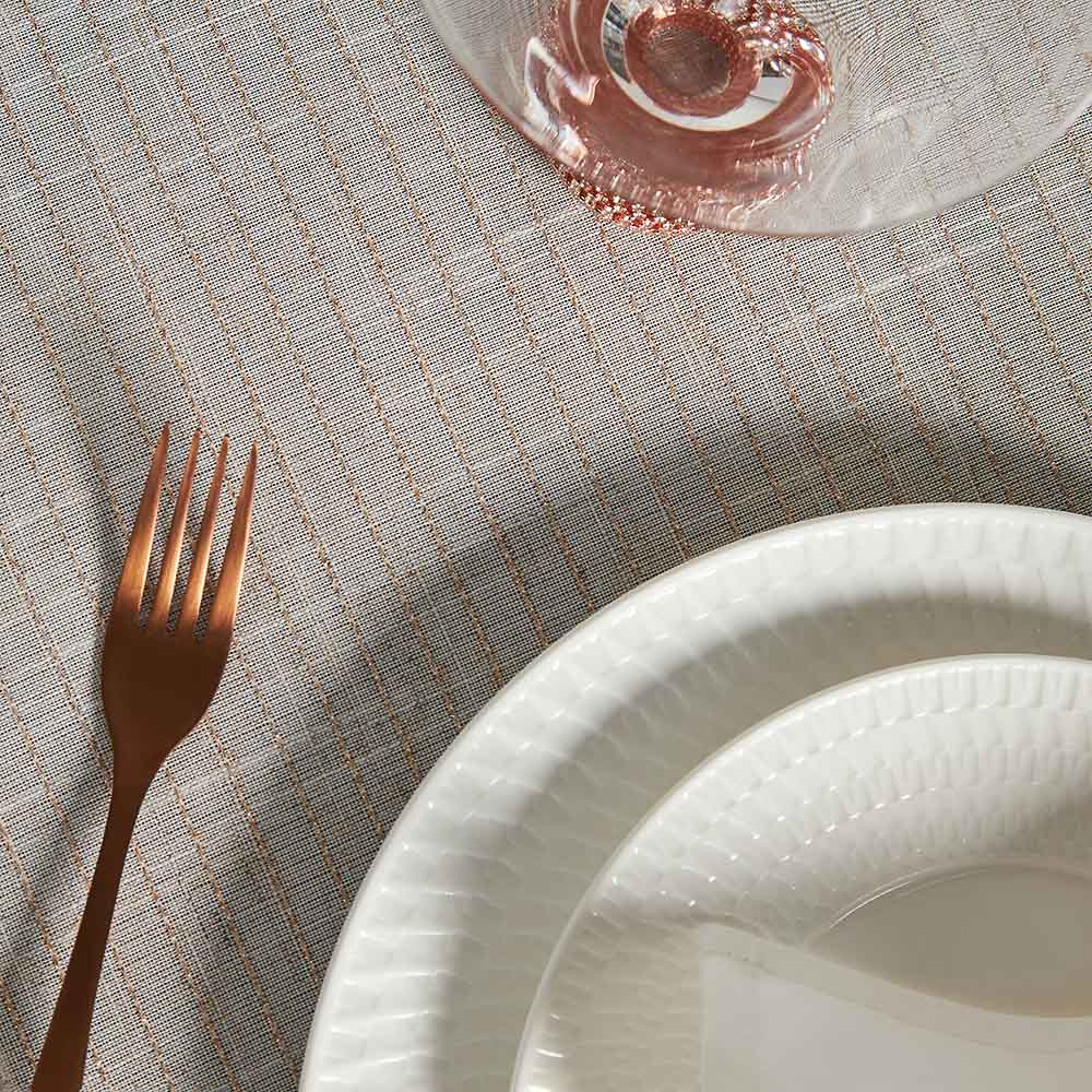 BY COLLECTION White Line Дорожка декоративная, 40х140см, 85% полиэстер, 15% лен, арт.№ 488-110