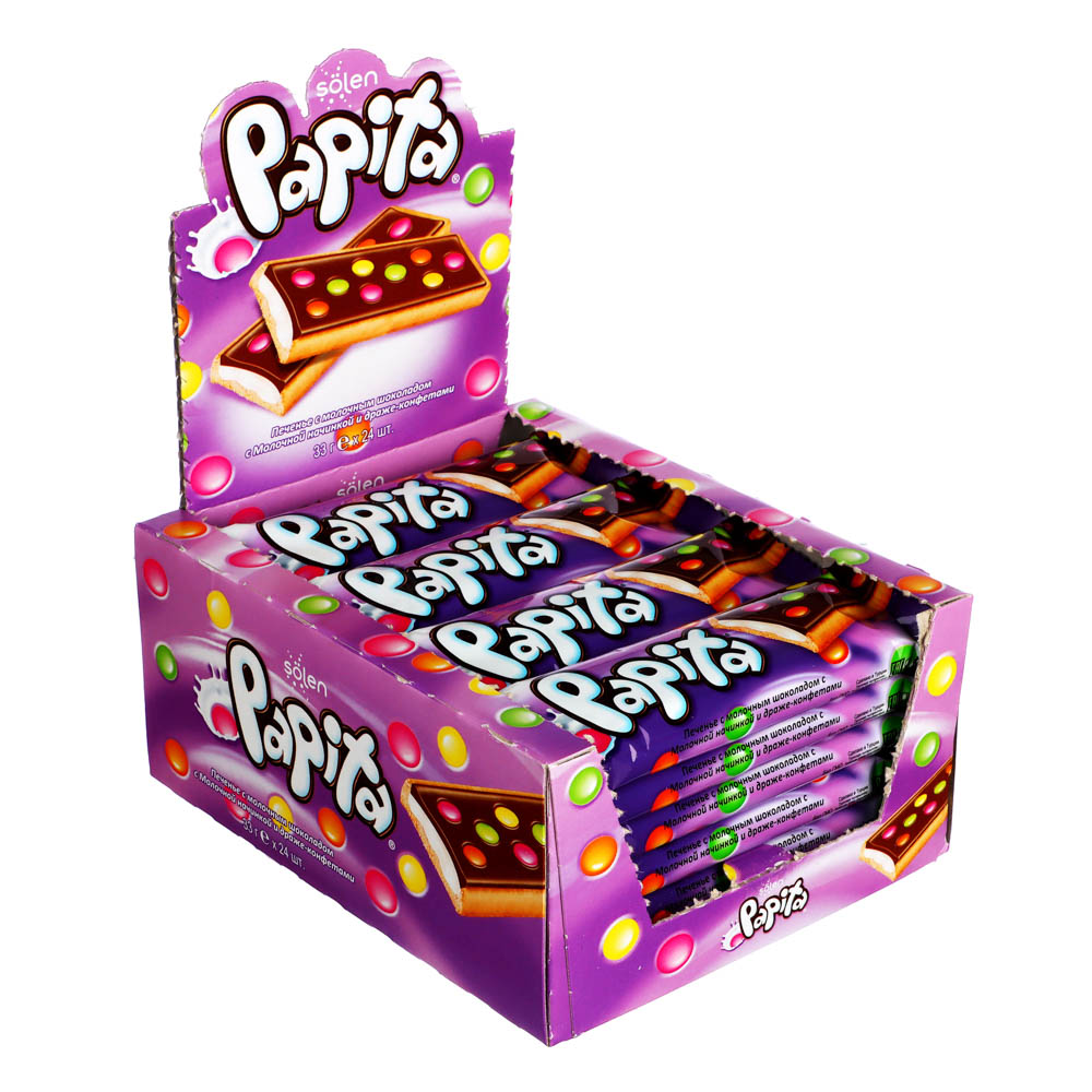 Печенье "Papita" с драже-конфетами в ассортименте 33 г., арт.№ 347-165