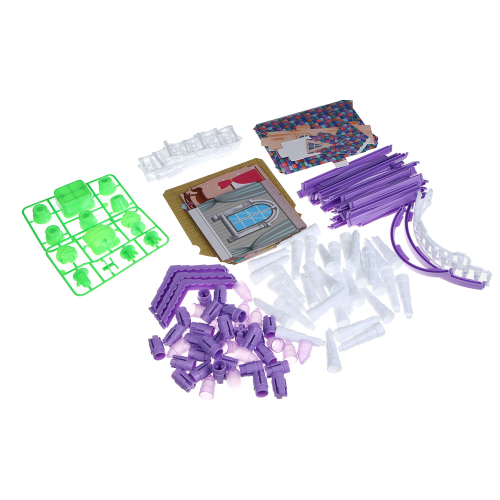 ИГРОЛЕНД Дом для куклы с акс. питомцами и куклой, ABS, PP, полиэстер, 30х8х23 см, арт.№ 278-133