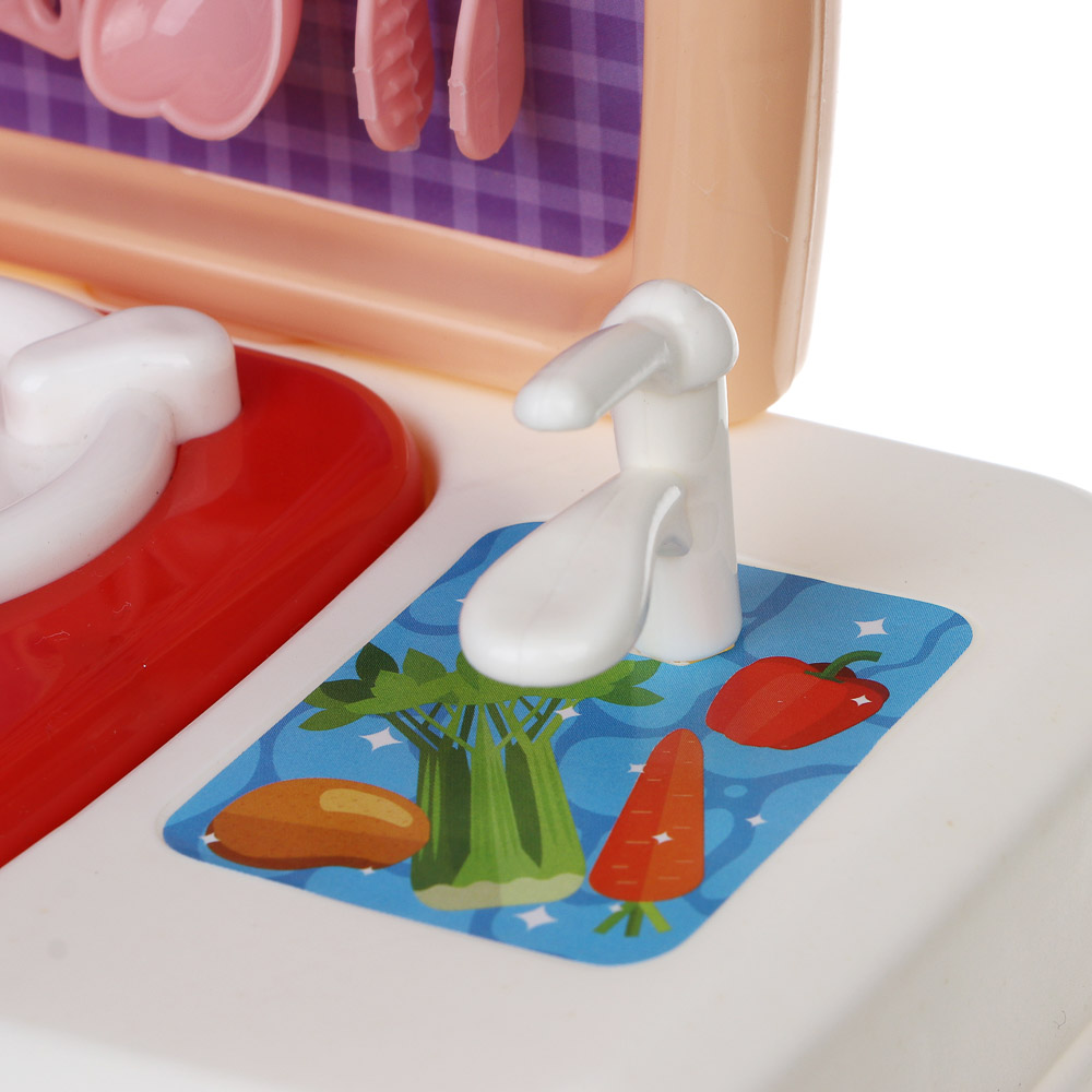 ИГРОЛЕНД Игровой набор Кухня сборная в виде домика, PP, картон, 33х6х26 см, 2 цвета, арт.№ 294-218