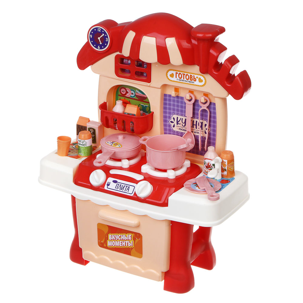 ИГРОЛЕНД Игровой набор Кухня сборная в виде домика, PP, картон, 33х6х26 см, 2 цвета, арт.№ 294-218