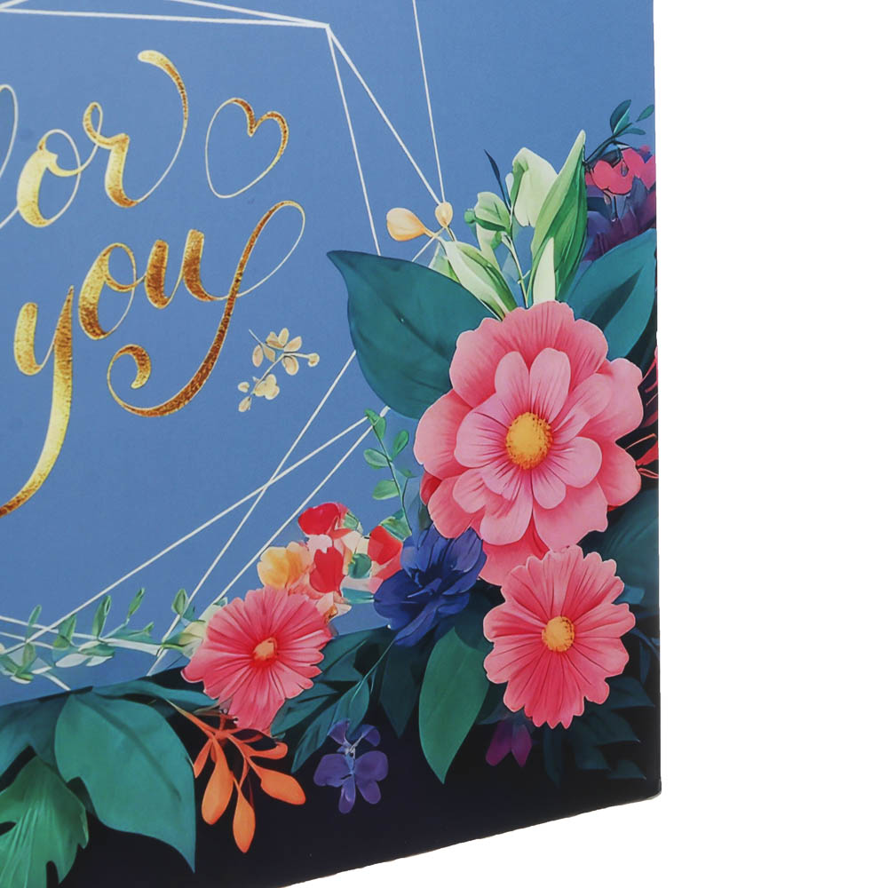 Пакет подарочный бумажный тм LADECOR L 32x26x10 см, "Цветы" арт 1, 4 дизайна, арт.№ 507-482