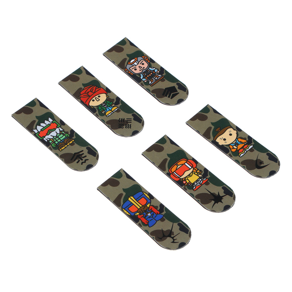 BY РУССКИЕ СУПЕРГЕРОИ Набор закладок магнитных, 6 шт., размер закладки 12x1,9см, уп 18,3Х10,3см, арт.№ 235-008