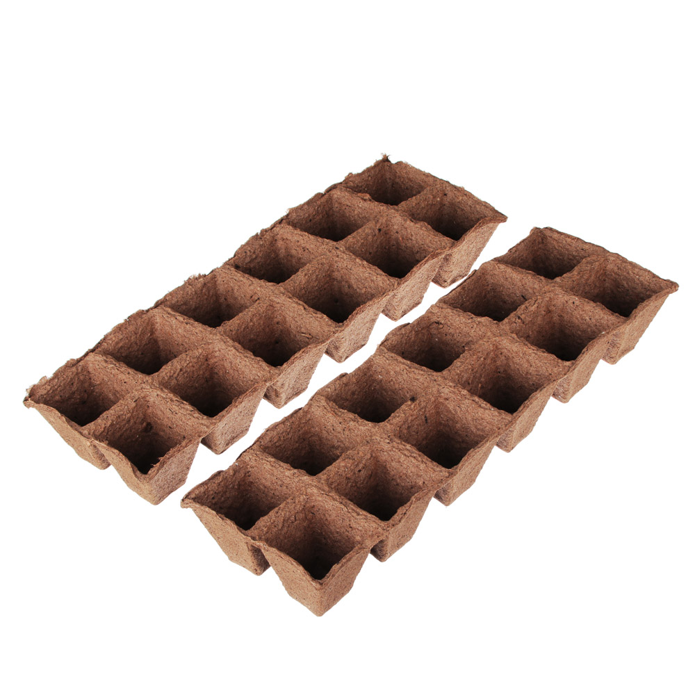 Набор торфяных горшочков 24шт, 5 x h5см, квадратные, арт.№ 165-021