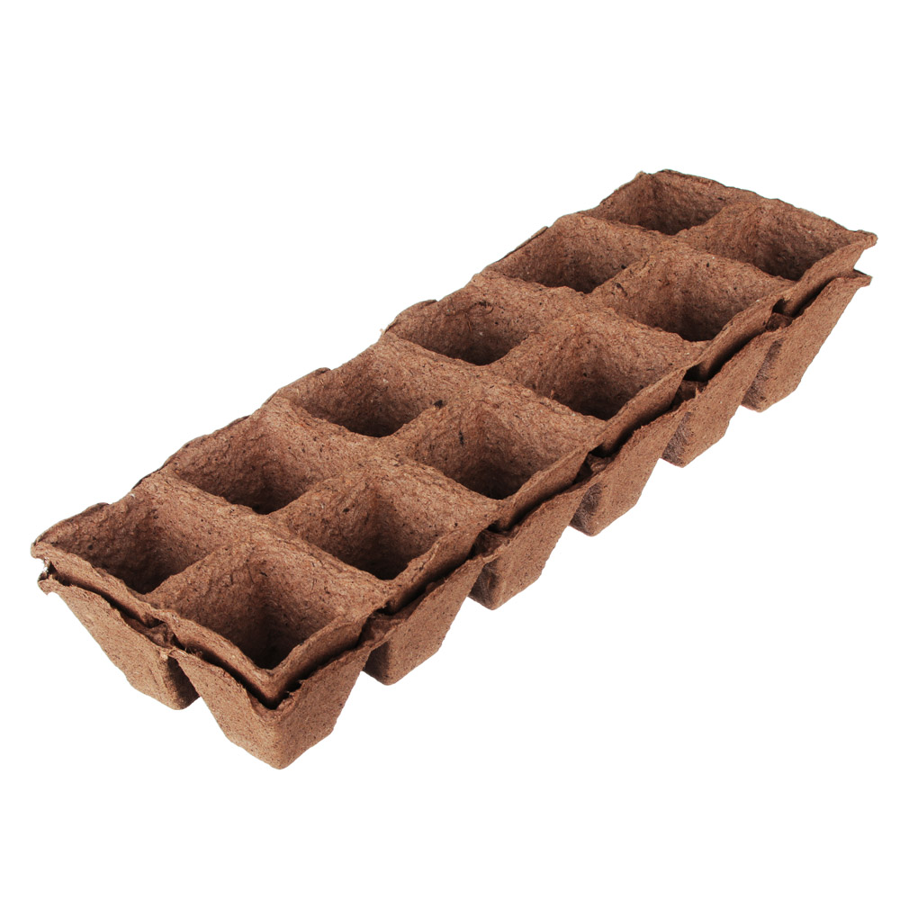 Набор торфяных горшочков 24шт, 5 x h5см, квадратные, арт.№ 165-021