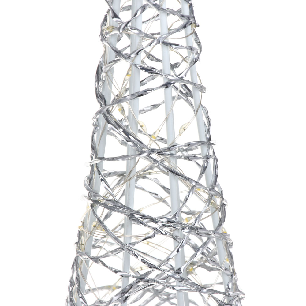 Декоративная фигура "Ёлка" тм СНОУ БУМ, 46x15см, 140LED, шампань, постоянное свечение, 2хАА, металл, арт.№ 306-171