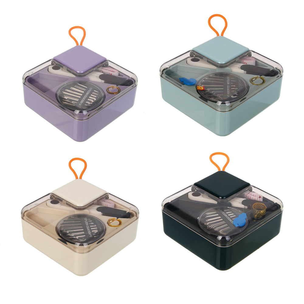 Набор швейных принадлежностей, 21 предмет, АБС, 11,7х5,6см, 4 цвета, арт.№ 308-408