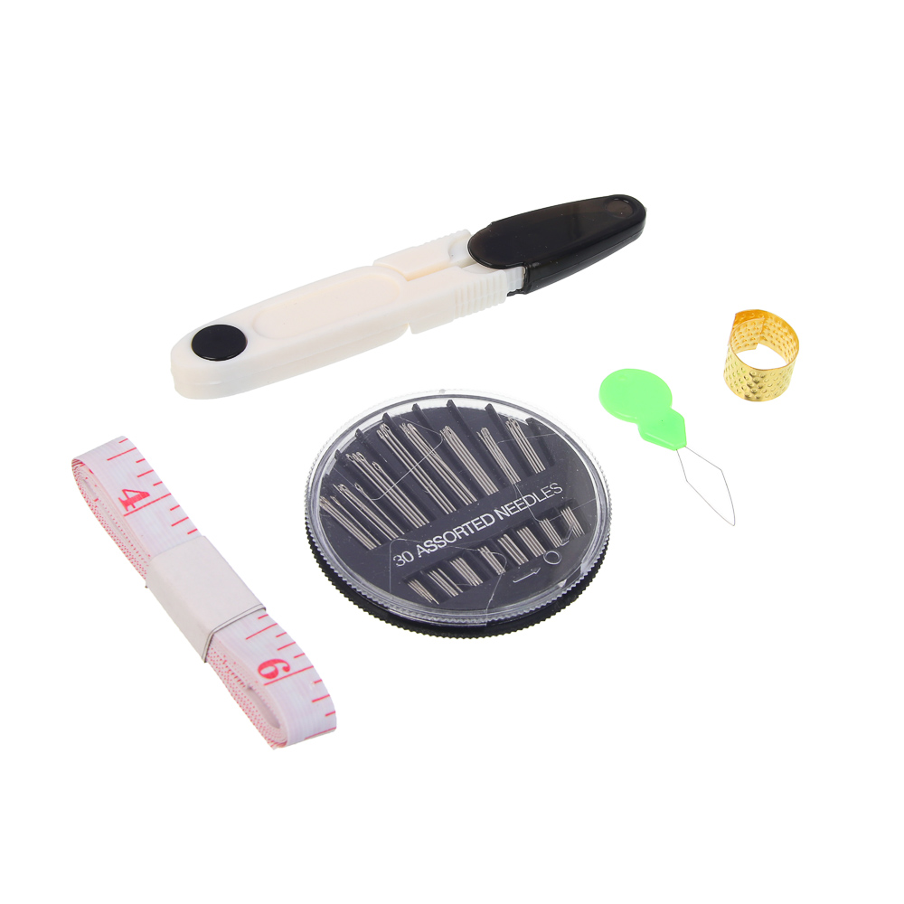 Набор швейных принадлежностей, 21 предмет, АБС, 11,7х5,6см, 4 цвета, арт.№ 308-408