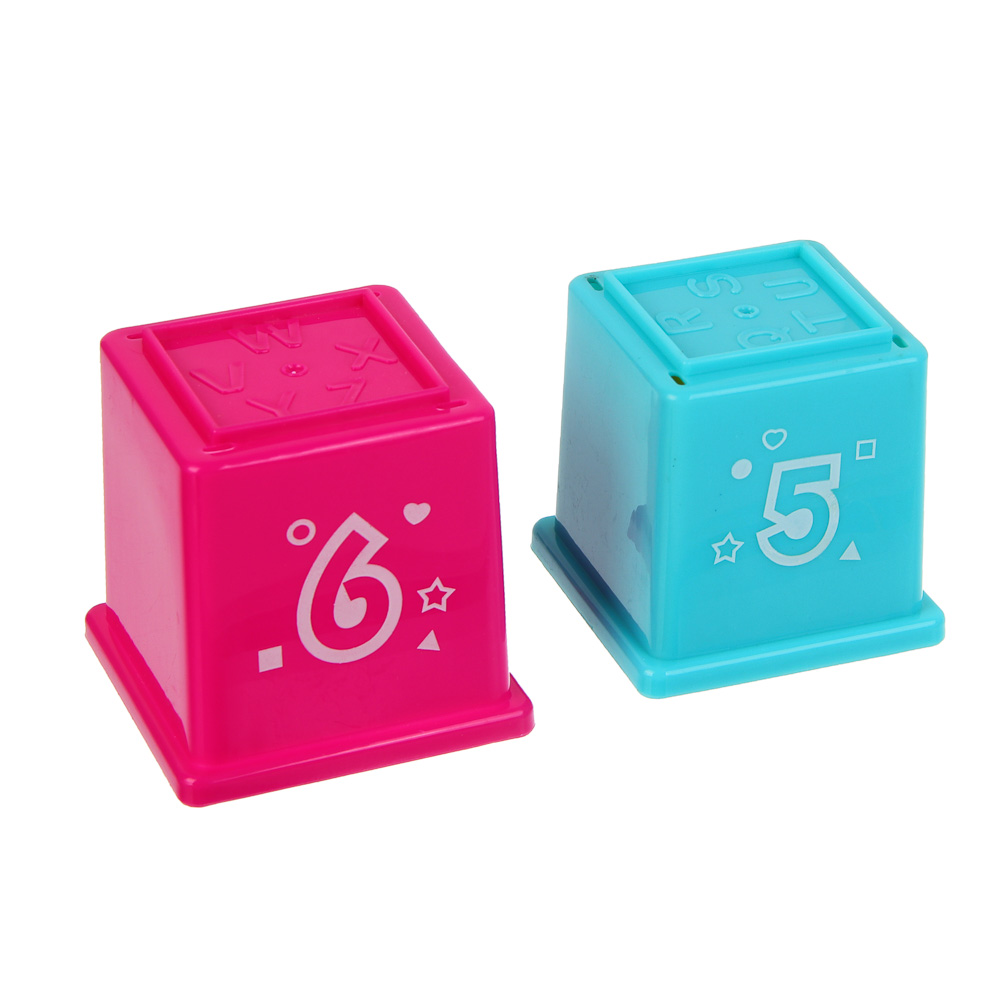 ИГРОЛЕНД Развивающая игрушка "Стаканчики", PP, 6,3х6,3х6,8см, арт.№ 270-057