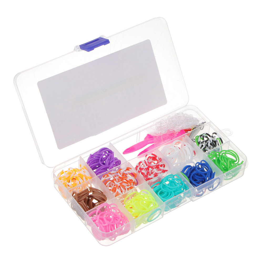 ХОББИХИТ Набор для творчества "Плетение резинок", резина, PP, металл, акрил, 17х10см, арт.№ 283-170