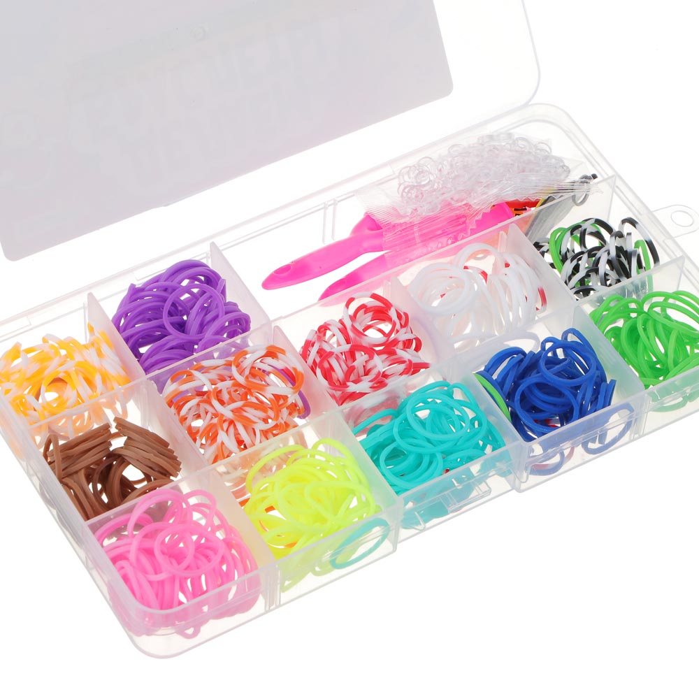 ХОББИХИТ Набор для творчества "Плетение резинок", резина, PP, металл, акрил, 17х10см, арт.№ 283-170