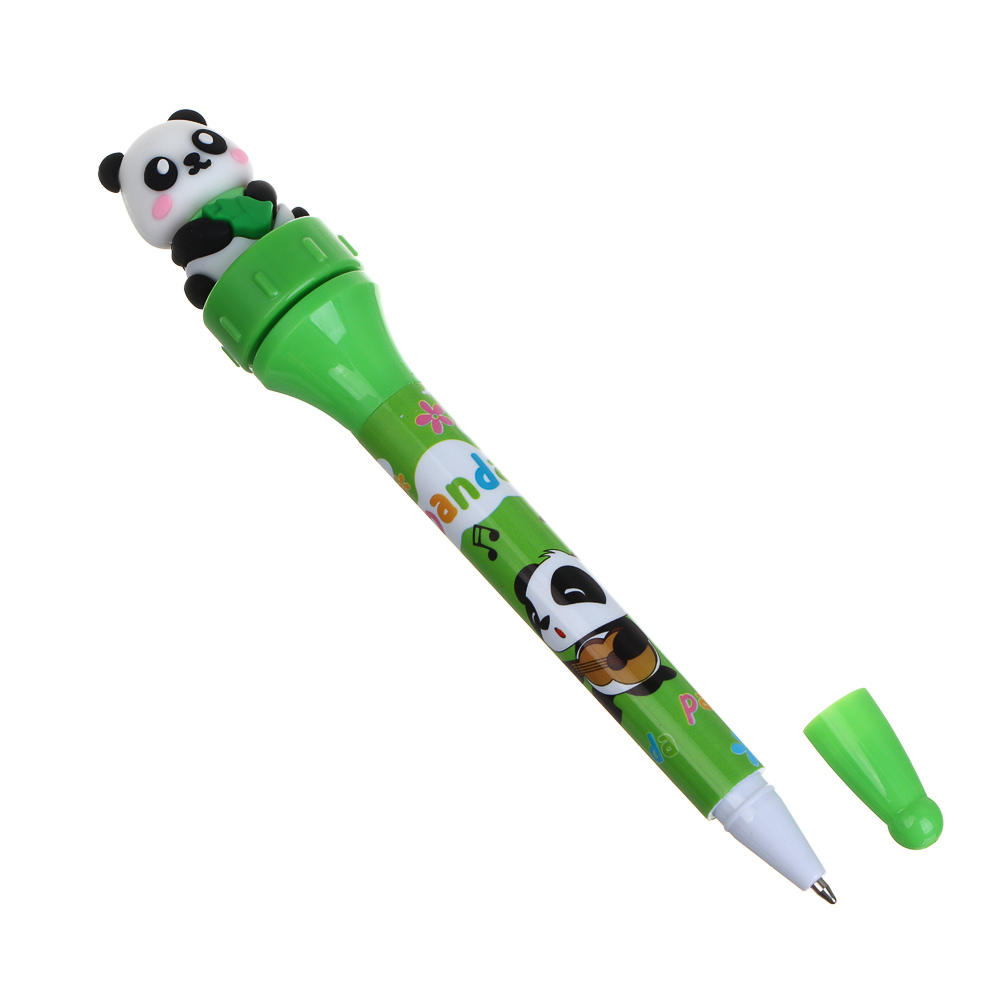 Ручка шариковая синяя, вертушка "Панда", 3 дизайна, арт.№ 591-271