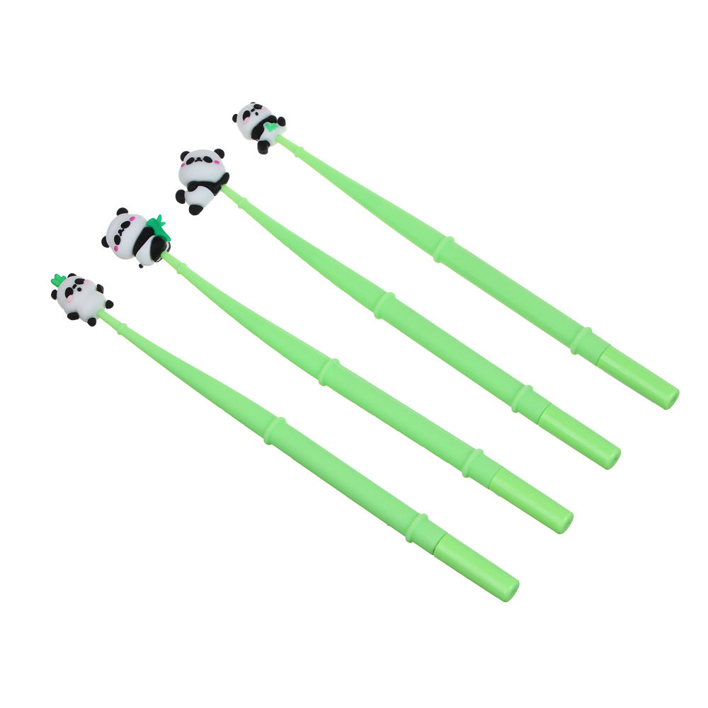 Ручка шариковая синяя, с наконечником в форме панды, гибкий корпус, 4 дизайна, шоу-бокс, арт.№ 591-273