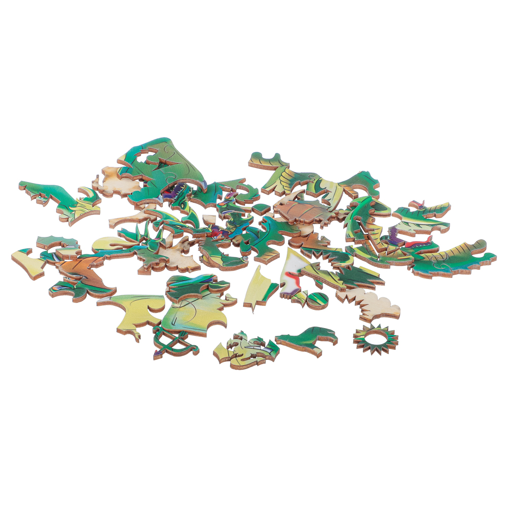 BY Пазл деревянный-игры в дорогу "Змей Горыныч", 18x12x3,4 см, фанера, картон, арт.№ 898-022