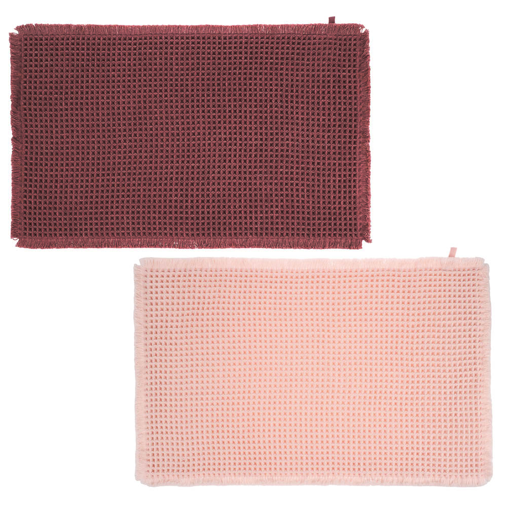 Коврик для ванной комнаты тм VETTA Бургунди, полиэстер 1000г/м2, 50x80см, 2 цвета, арт.№ 462-859