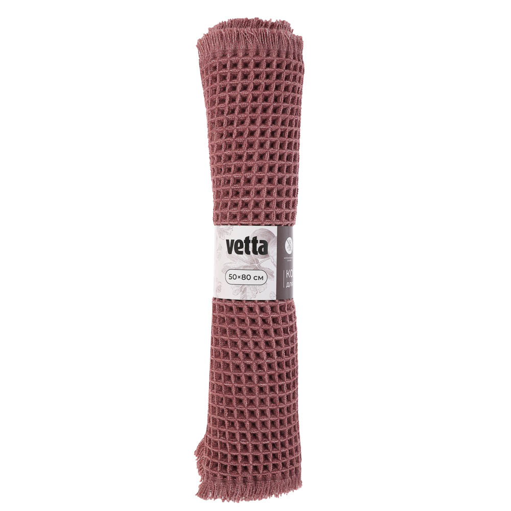 Коврик для ванной комнаты тм VETTA Бургунди, полиэстер 1000г/м2, 50x80см, 2 цвета, арт.№ 462-859