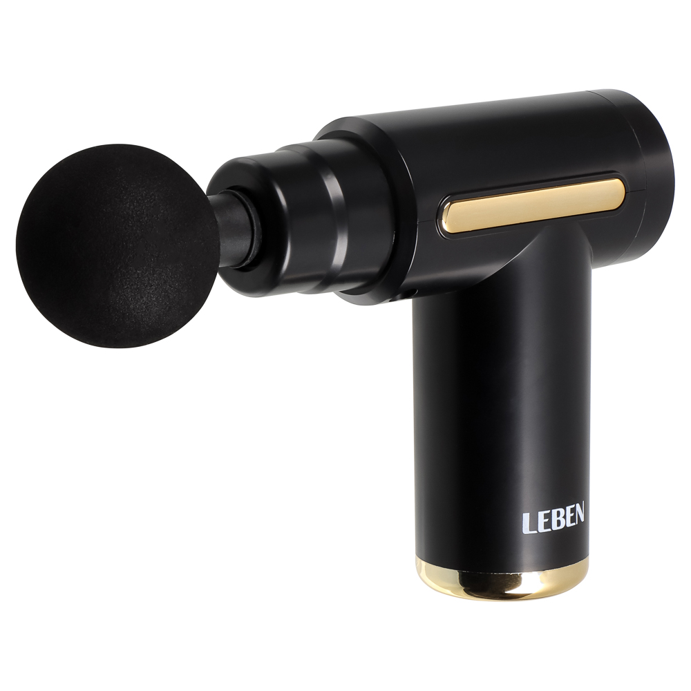 LEBEN Массажёр перкуссионный, 6 режимов, 1200мАч, чёрный, арт.№ 263-034