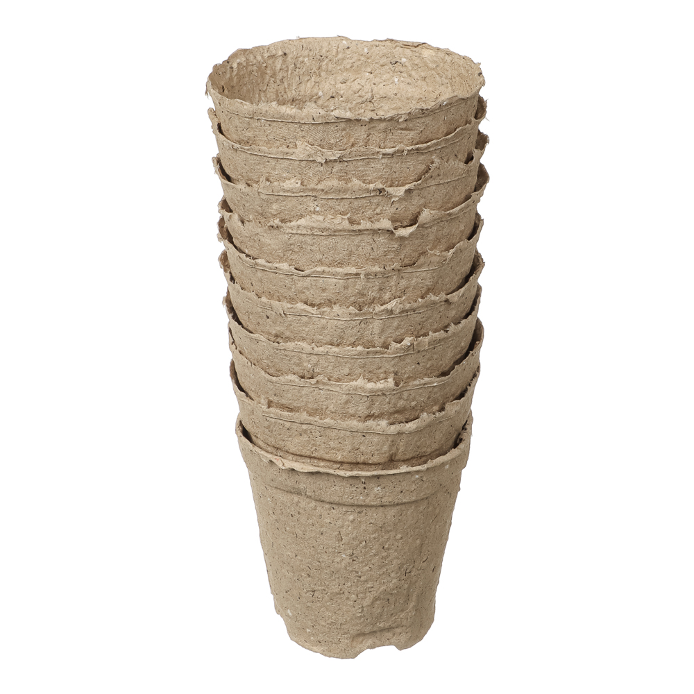 Горшки торфяные круглые с улучшенным дном 105*100 мм (уп.10 шт), арт.№ 165-035