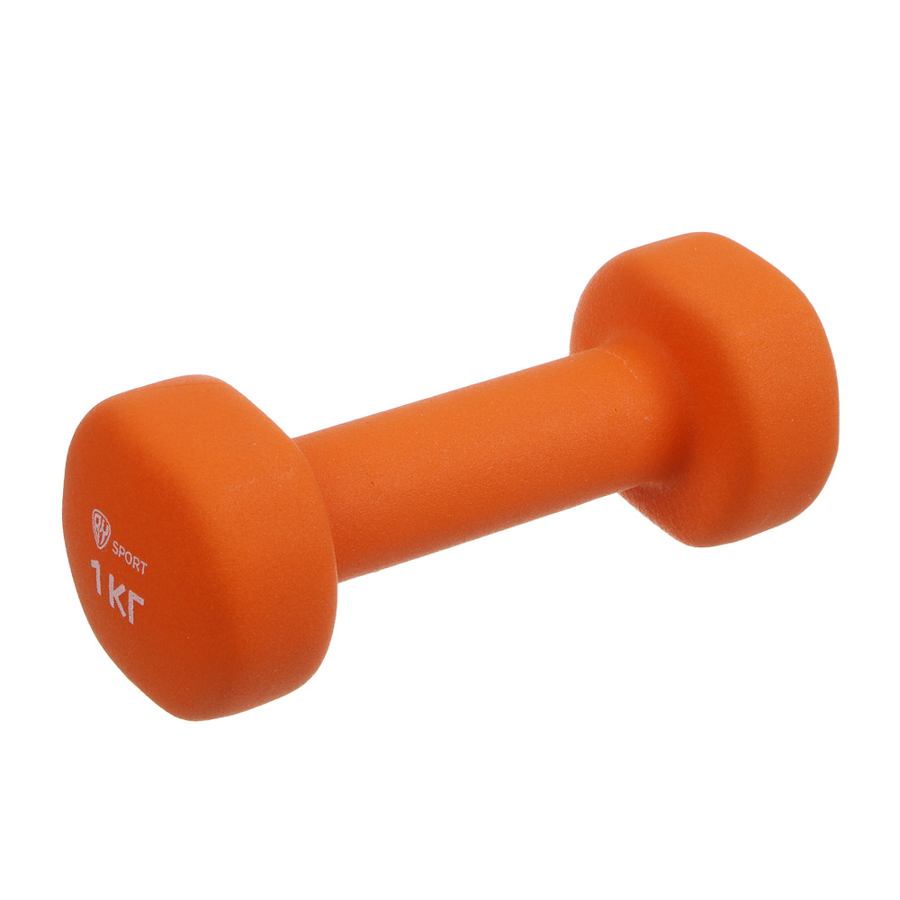 Гантель с неопреновым покрытием 1кг (+-100гр) тм BY SPORT, металл, неопреновое покрытие, арт.№ 089-032
