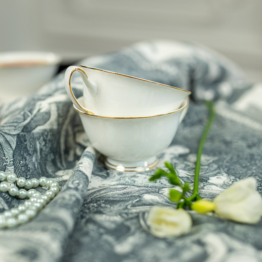 MILLIMI Жемчуг Набор чайный 12 пр., 220мл, 15см, костяной фарфор, арт.№ 802-081