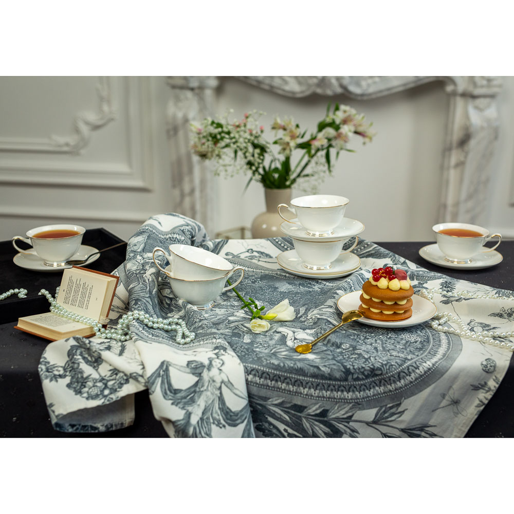 MILLIMI Жемчуг Набор чайный 12 пр., 220мл, 15см, костяной фарфор, арт.№ 802-081