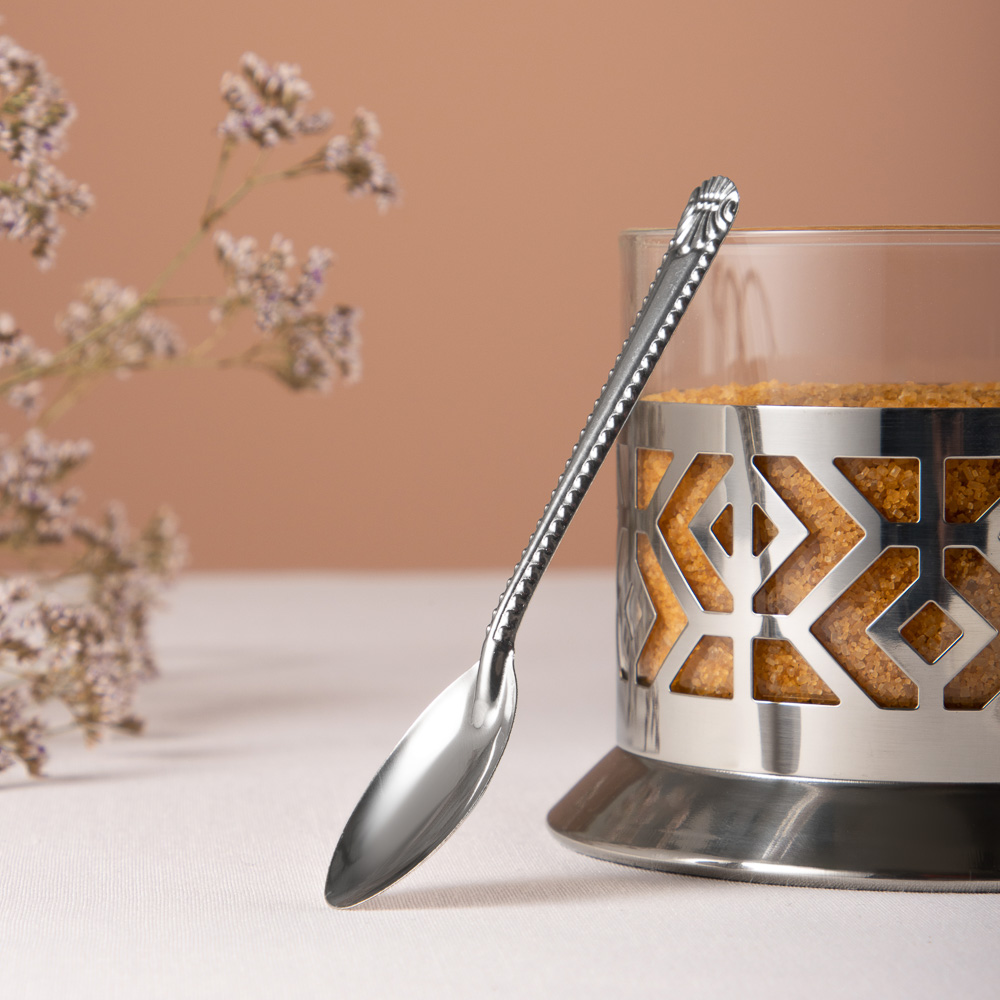 SATOSHI Гельсингфорс Сахарница с ложкой, 200 мл, стекло, нержавеющая сталь, арт.№ 850-242