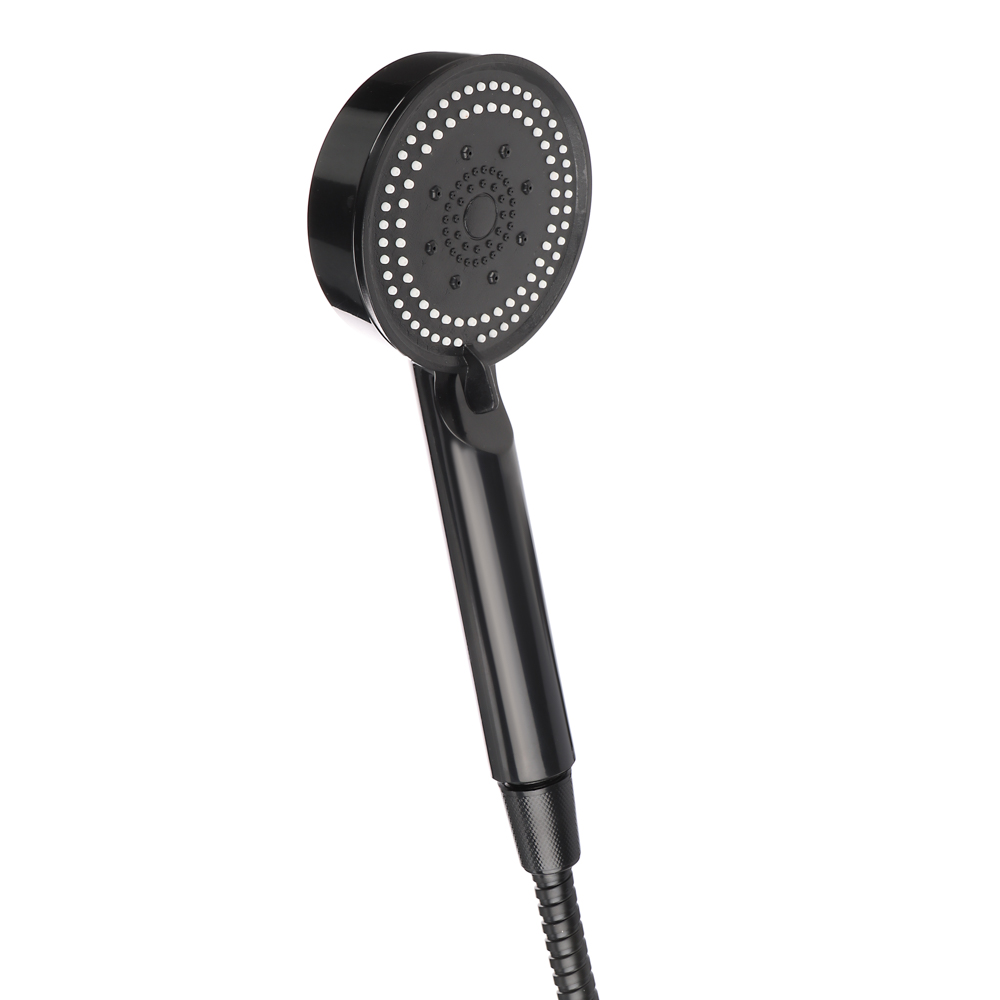 СоюзКран Набор для душа, лейка 90мм, 5 режимов, шланг 150см, держатель самокл., черный, арт.№ 545-068