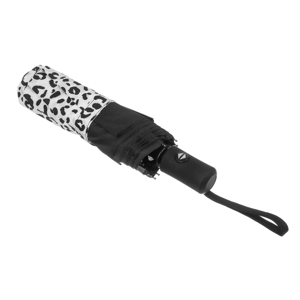 Зонт женский, автомат, металл, пластик, полиэстер, 55 см, 8 спиц, 4 дизайна, А2024-3, арт.№ 302-019