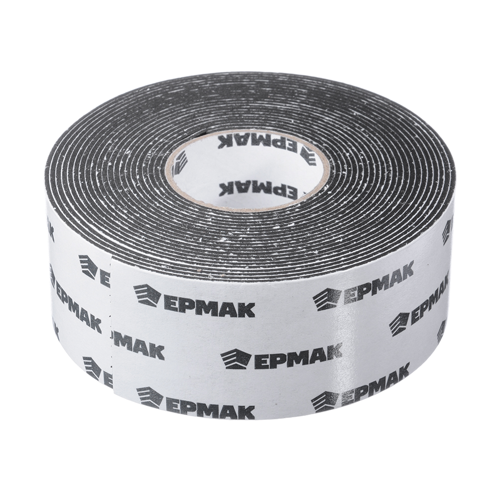 ЕРМАК Лента клеящая монтажная 2-х сторонняя, для АВТО, 40мм x 5м черная, арт.№ 472-023